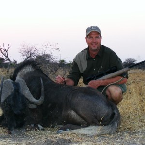 Black Wildebeest hunted with Ozondjahe Hunting Safaris in Namibia