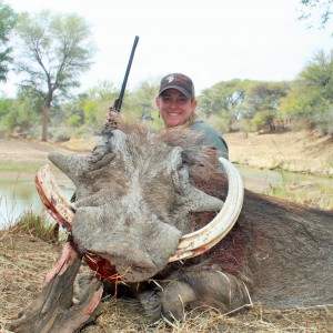 lisa'a big warthog on the Marico River Limcroma Safaris 2015