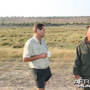 Outfitter/PH Vaughan Fulton in jacket with my PH Dries Alberts.