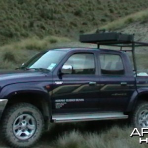 Spotlighting set - up off back of Hilux