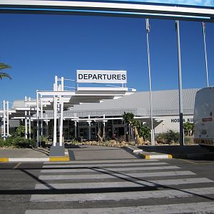 Departures at the International Airport in Windhoek, Namibia