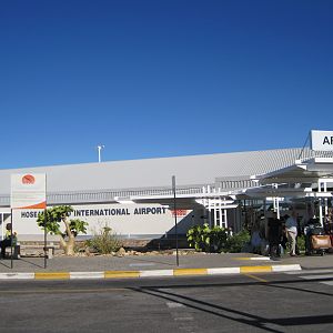 Arrivals at the International Airport in Windhoek, Namibia