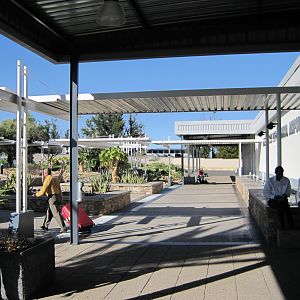 In front of the International Airport in Windhoek, Namibia