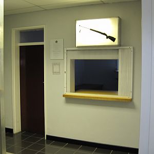 Firearms declaration office next to baggage claim area at the International