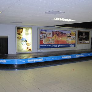 Baggage claim area at the International Airport in Windhoek, Namibia