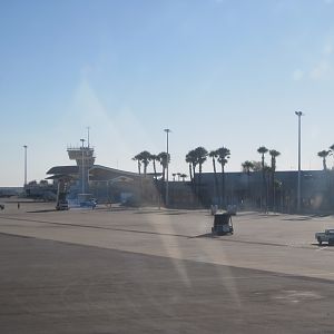 Tarmac arrival at the International Airport in Windhoek, Namibia