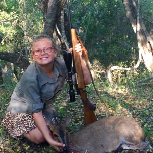 Grey Duiker (extatic young huntress)