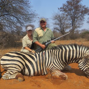 Zebra hunted at Limcroma Safaris