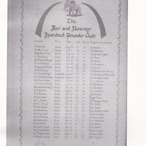 Ker & Downey Safaris "Hundred Pounder Club" List