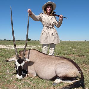 Huntress with Gemsbok