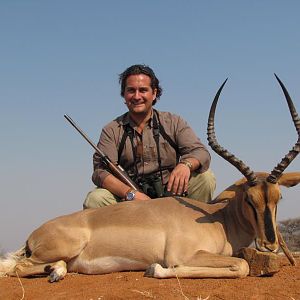 Hunting Black-faced Impala Nambia