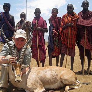 Masai and Grants Gazelle Tanzania a few years ago