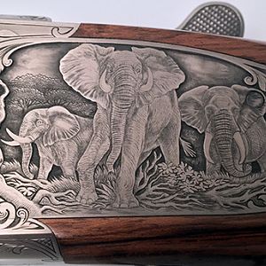 Double Rifle Krieghoff Engraving