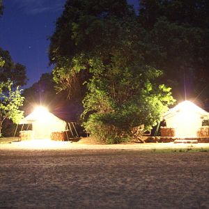 Tanzania Camp at night