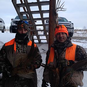 Proud moment with my son's first pheasant