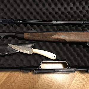 Heym Express 375 H&H Rifle & Hunting Knife