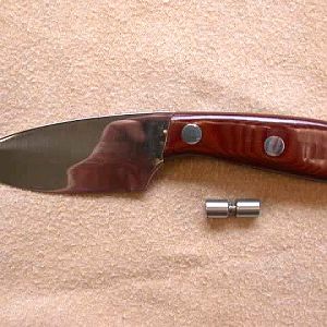 Brown Linen Micarta Hunting Knife