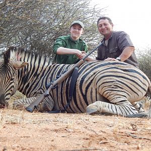 Hunting Burchell's Plain Zebra Namibia