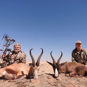 Bow Hunting Common Springbok & Black Springbok in South Africa