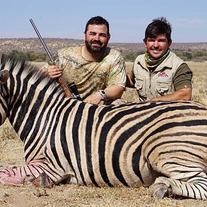 Hunting Burchell's Plain Zebra in Namibia