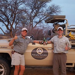 After a great day of hunting in the Kalahari