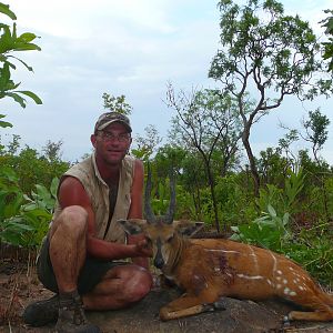 Harnessed Bushbuck hunted in Central African Republic