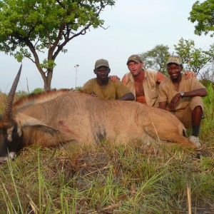 Roan bull 26' inches hunted in Central African Republic