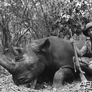 Jorge Alves de Lima, Professional Hunter, with Black Rhino