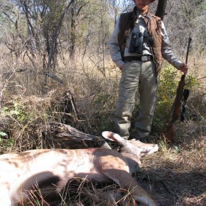 I shot a Kudu female for villagers, Zimbabwe