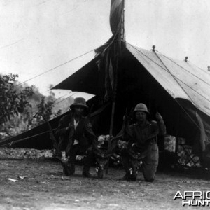 Theodore Roosevelt and Kermit Roosevelt with elands