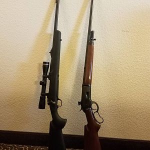 Browning model 71 .348 Win & Ruger 375 Hawkeye with a VX 3 1.75 - 6 scope Rifles