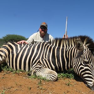 South Africa Hunt Burchell's Plain Zebra