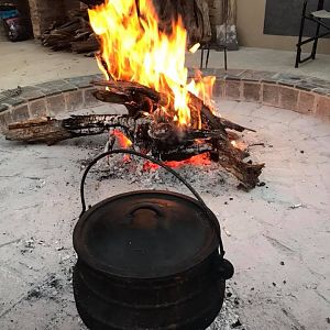 Having Potjie for Dinner