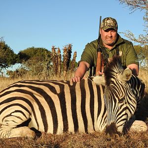 Hunting Burchell's Plain Zebra in South Africa