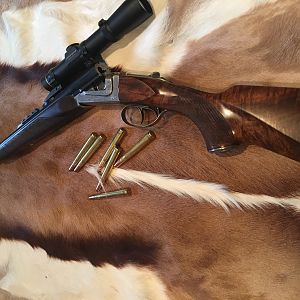 Chapuis .375 Belted Magnum Double Rifle with Leupold 1.25-4x20 Scope