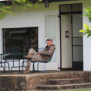 Relaxing on the porch