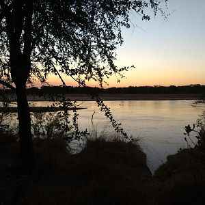 Sunset Luangwa River Zambia