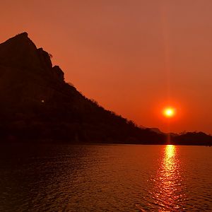 Sunset over Lake Zimbabwe