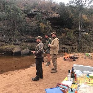 Enjoying Lunch in the bush