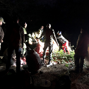 Meat was given to the employees of the conservancy and local residents