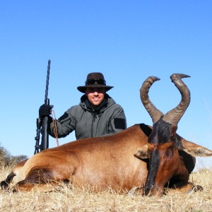 Hunting Red Hartebeest in Namibia