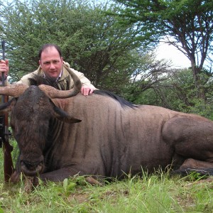 Hunting Wildebeest in Namibia