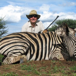 Hunting Burchell's Zebra in Namibia