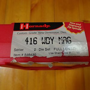 Hornady .416 Weatherby Die Set