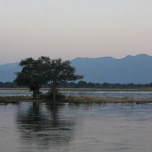 Camp overlooking the river