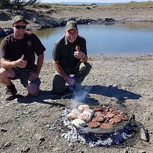 Eland burgers in the bush