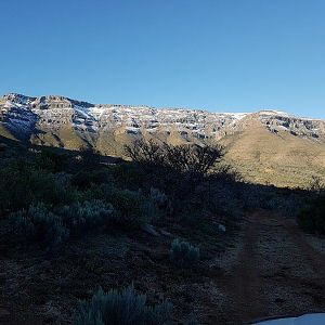 Snow on the mountains