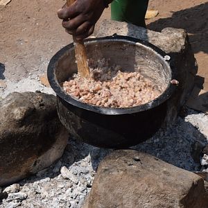 Camp staff preparing food