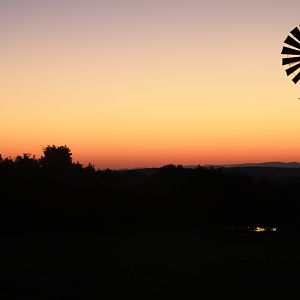 Sunset after a days hunt in South Africa