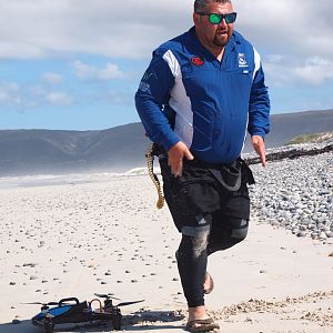 Drone-fishing for Bronze Whalers at Gansbaai, South Africa